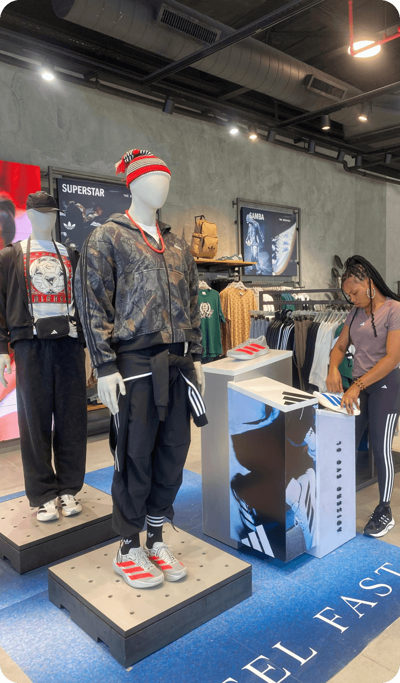 adidas store interior with mannequin