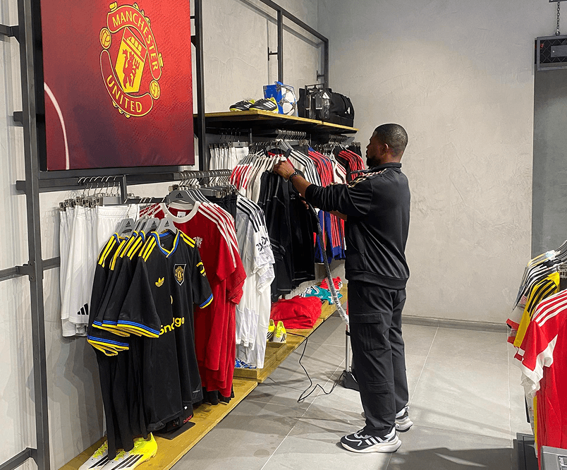 Manchester United jersey display